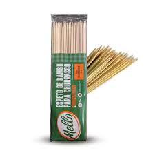 Espeto Churrasco Bambu Mello 30Cm Pct 50un