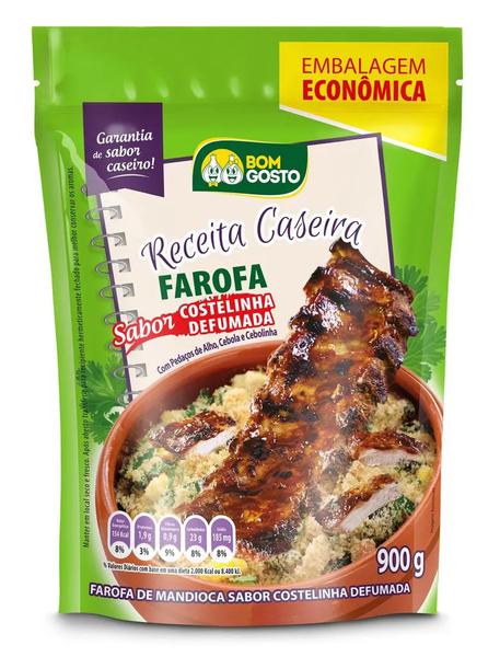 Farofa Bom Gosto Costelinha Defumada Pct 900g