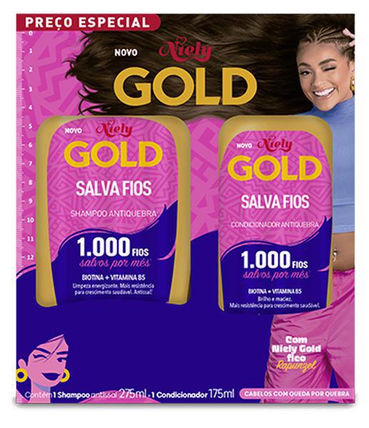 Kit Cap Sh+Co Niely Gold 450ml Salva Fios