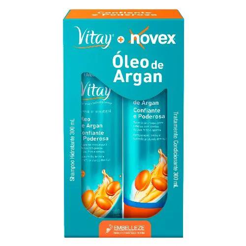 Kit Cap Sh+Co Novex Vitay Cj 300ml Oleo De Argan