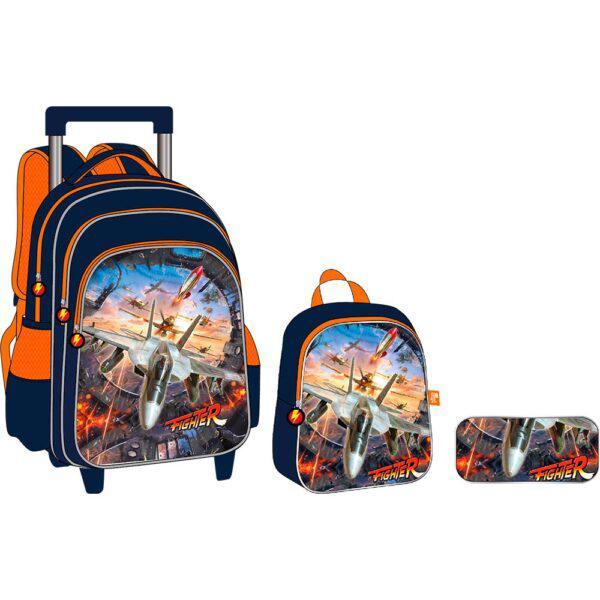 Kit Mochila Infantil  Yins  Brasil Fighter YS42280