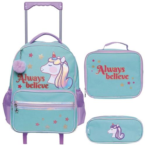 Kit Mochila Infantil  Yins  Brasil Unicornio YS42184