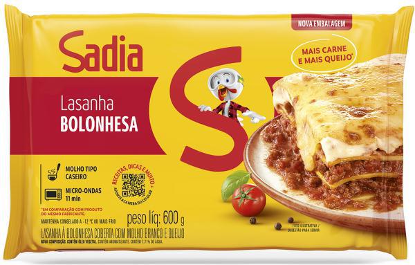 Lasanha Pronta Cg Sadia Cx 600g Bolonhesa