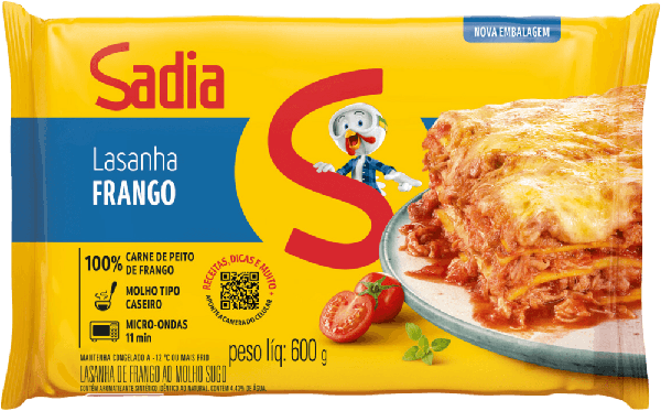 Lasanha Pronta Cg Sadia Cx 600g Fgo Ao Sugo