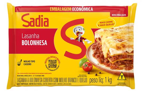 Lasanha Pronta Cg Sadia Familiar Cx 1kg Bolonhesa