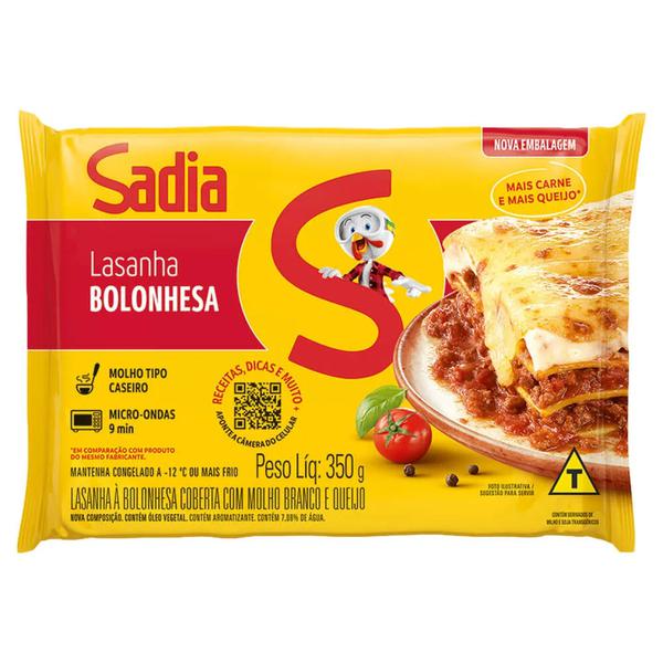 Lasanha Pronta Cg Sadia Mini Cx 350g Bolonhesa