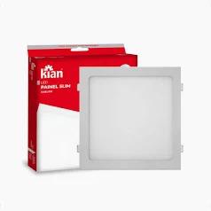 Luminaria Led Slim Embutir 18W 6,5K Kian Branca Quadrada 10425