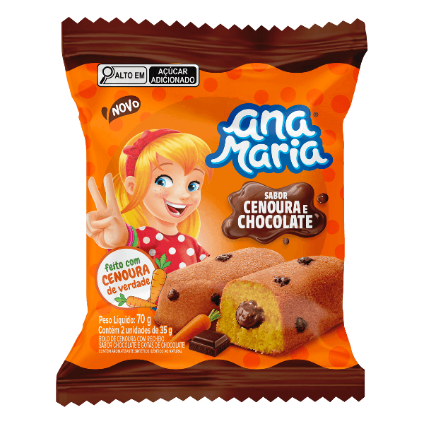 Mini Bolo  Ana Maria  Pct 70g Cenoura C/ Chocolate