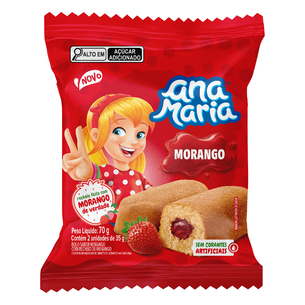 Mini Bolo  Ana Maria  Pct 70g Morango