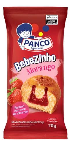 Mini Bolo Ind Bebezinho 2Un Pct 70g Morango