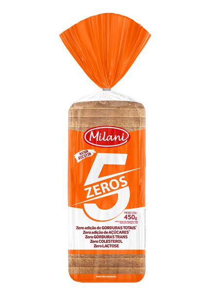 Pao de Forma 5 Zero Milani 450g