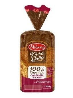Pao Puro Grao Milani 450g Cast e Nozes