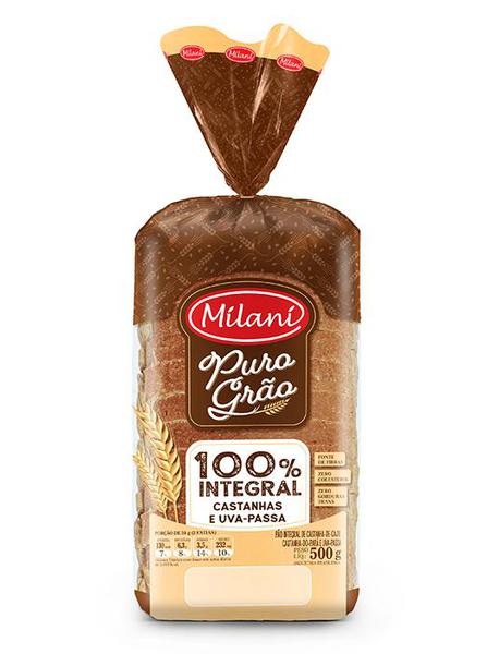 Pao Puro Grao Milani 450g Passas