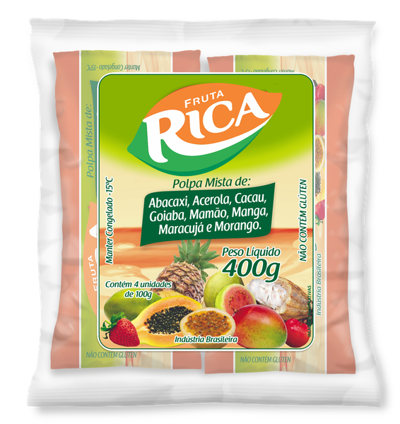 Polpa Fruta Cg Pct 400g Mista Coquetel
