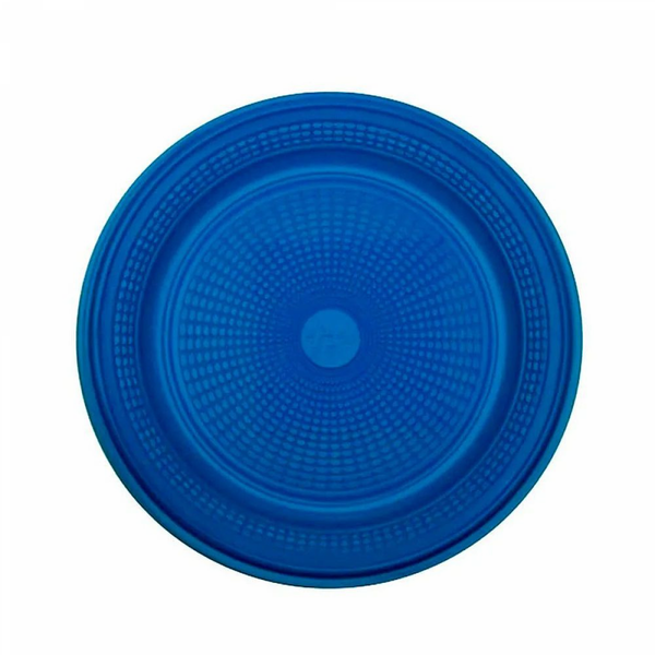 Prato Desc Plast Raso 15Cm Pct Trik 10un Azul