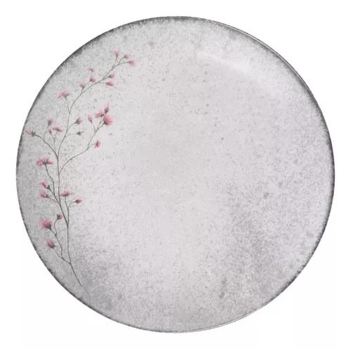 Prato Porcelana Raso Floralis 25Cm Tramontina