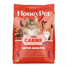 Racao Alim Gato Honey Pet 900g Carne Adulto