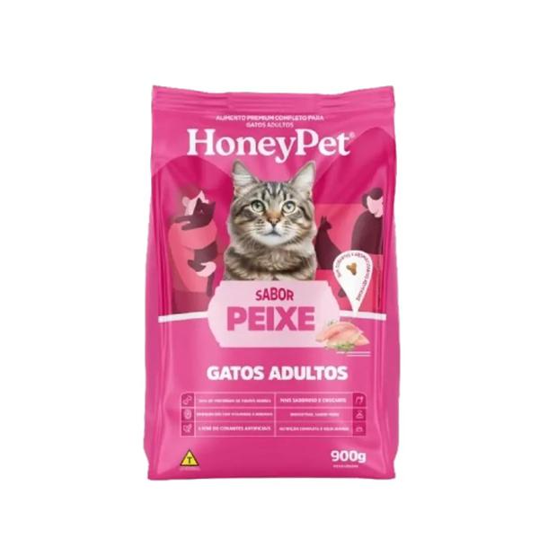 Racao Alim Gato Honey Pet 900g Peixe Castrado