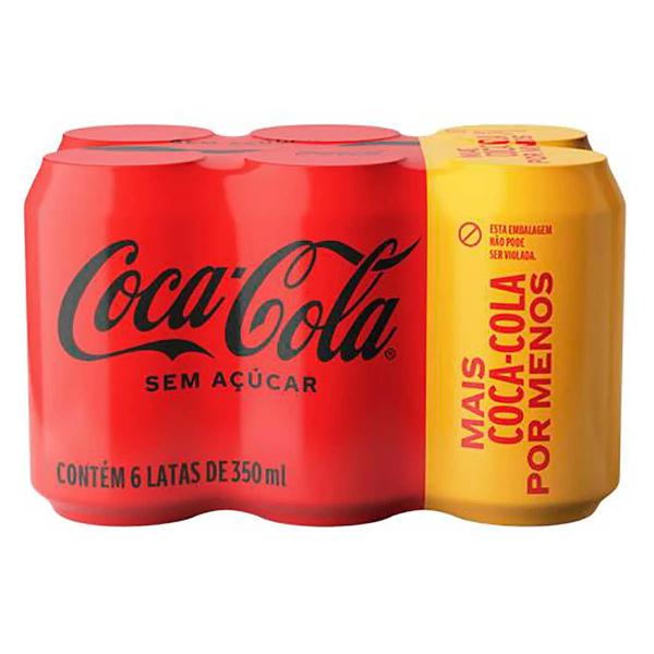 Refrigerante Coca Cola Zero lv + Pg - c/6 350ml