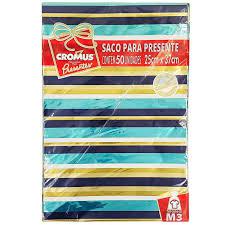 Saco Metalizado/Perolado 25x37Cm Cromus  Masculino R99580033