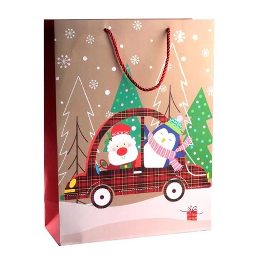 Sacola Papel Figuras Natalina 26 x 10 x 32 Cm Riomaster RMT2578