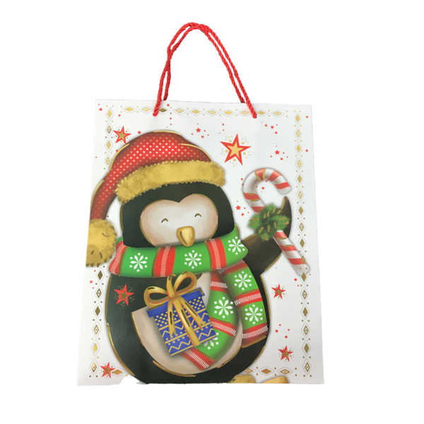 Sacola Papel Figuras Natalina 26x10x32 Cm RMT0754 