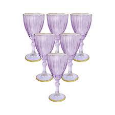 Taca Vidro Diamond 310Ml  Imporiente CA16187 Lilas