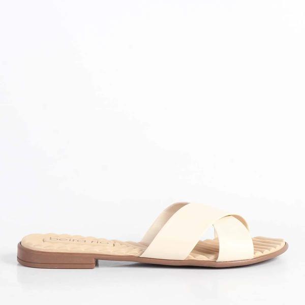 Tamanco Napa 8519101 Beira Rio  1cj Creme N40