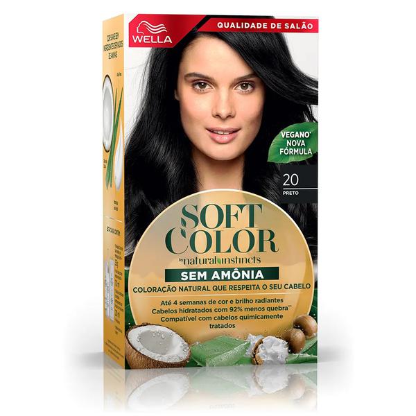 Tintura Kit Soft Color Wella 20 Preto