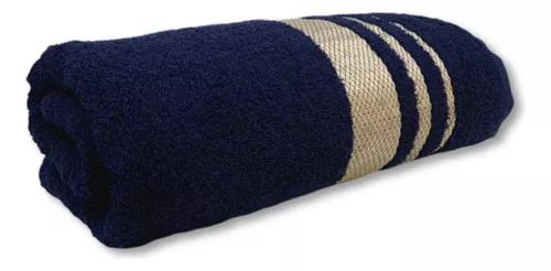Toalha Banho Toscana 69 x 140 Cm  MARGEX Azul Escuro 441