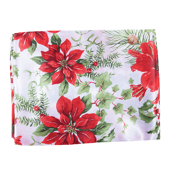 Toalha De Mesa Natal Quadrada 35x100Cm Ntd0263 Rio De Ouro