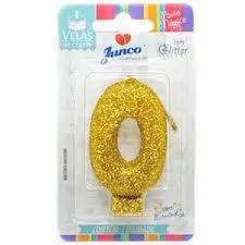 Vela Aniv Mini Glitter Junco Festas Dourada N0