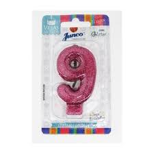 Vela Aniv Mini Glitter Junco Festas Pink N9