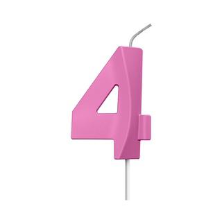 Vela Aniv Palito Metalizada  Junco Rosa N4