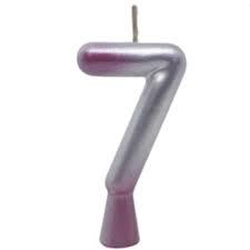 Vela Aniversario Metalizado Bicolor Pavio Magico Junco Rosa/Prata N7