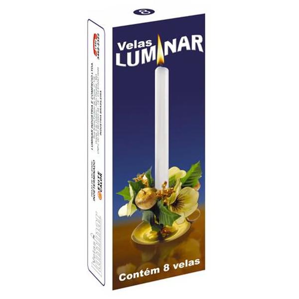 Vela Parafina Luminar N8 8Un Citronela Cx