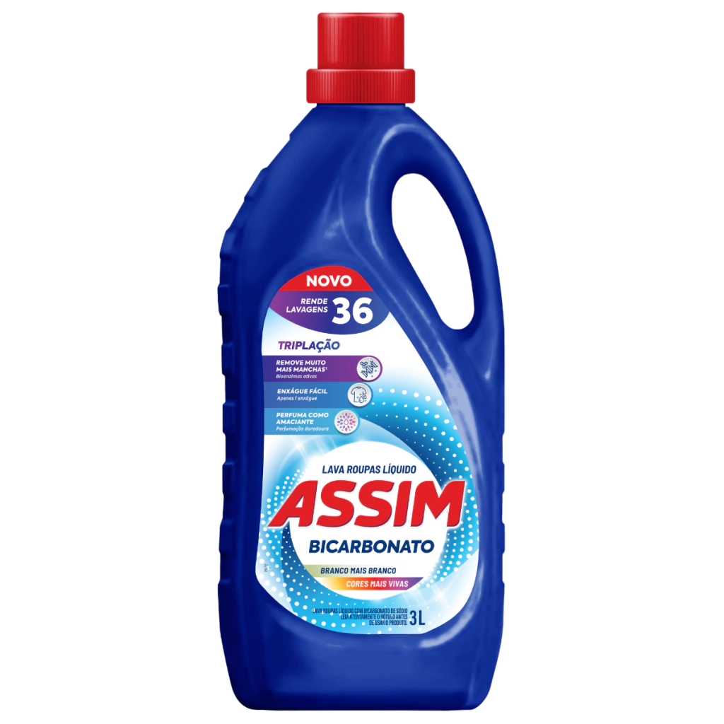 LAVA ROUPA LIQ ASSIM BICARBONATO 3L