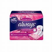 PROTETOR DIÁRIO SEM ABAS COM PERFUME ALWAYS PACOTE 15 UNIDADES