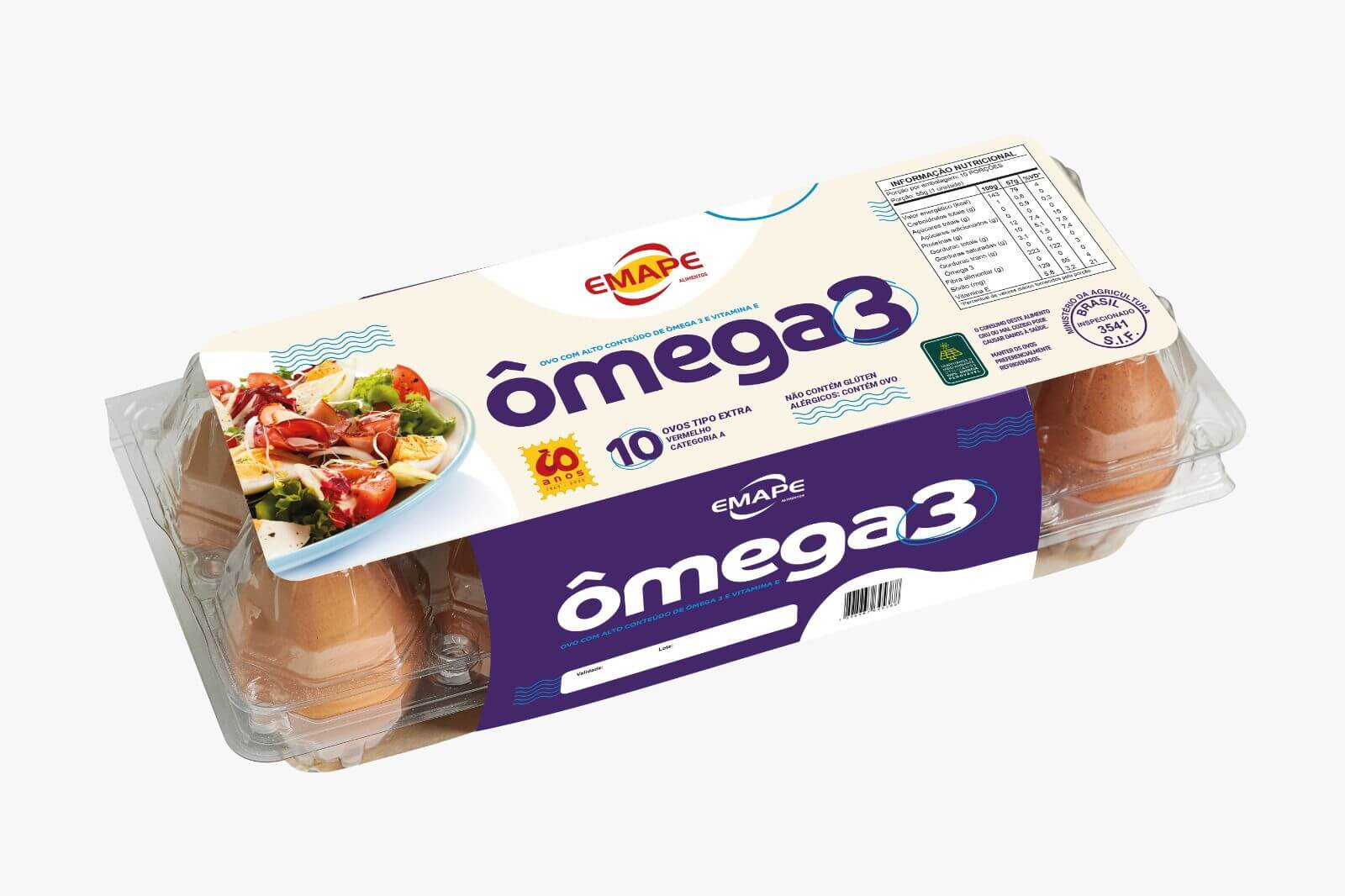 OVO VERMELHO EXTRA C/10 OMEGA 3 EMAPE