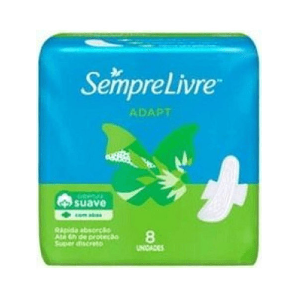 ABSORVENTE C/ABAS SEMPRE LIVRE ESPECIAL SUAVE C/8 ADAPT