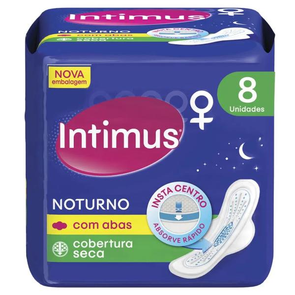 ABSORVENTE INTIMUS GEL NOTURNO C/ABAS SECA C/8