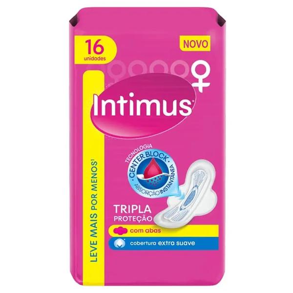ABSORVENTE INTIMUS GEL TRIPLA PROTECAO C/ABAS EXTRA SUAVE LV16PG14