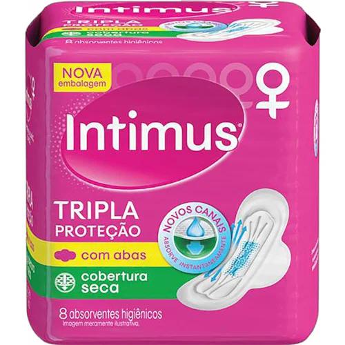 ABSORVENTE INTIMUS GEL TRIPLA PROTECAO C/ABAS SECA C/8