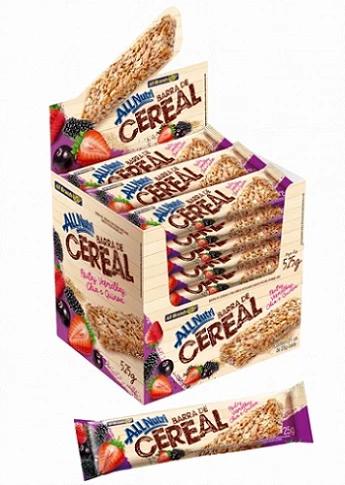 BARRA CEREAL ALLNUTRI 22G FRUTAS VERM