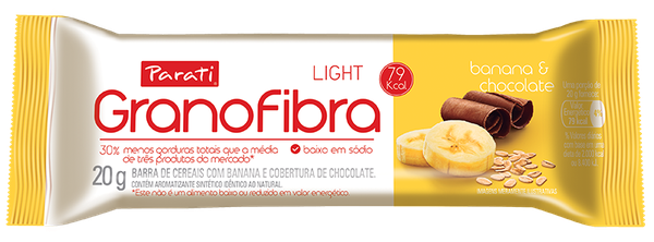 BARRA CEREAL GRANOFIBRA BAN/CHOC 20G