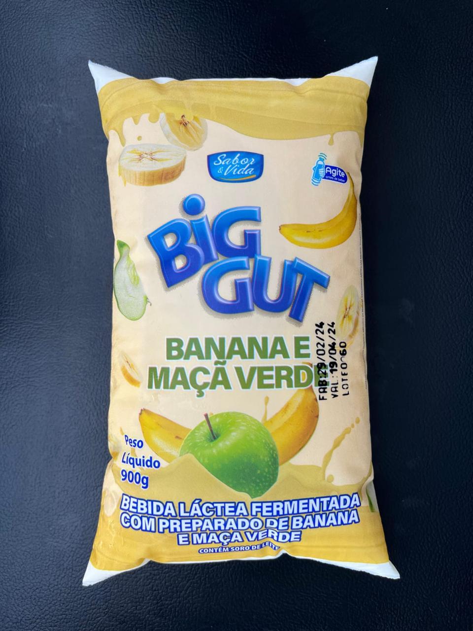 BEBIDA LACTEA BIGGUT SACHE 900G BANANA E MAÇA VERDE