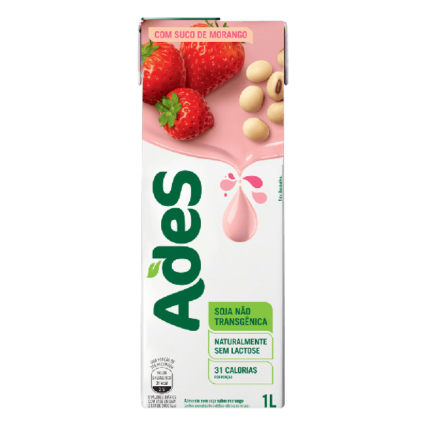 BEBIDA A BASE DE SOJA ADES 1L MORANGO