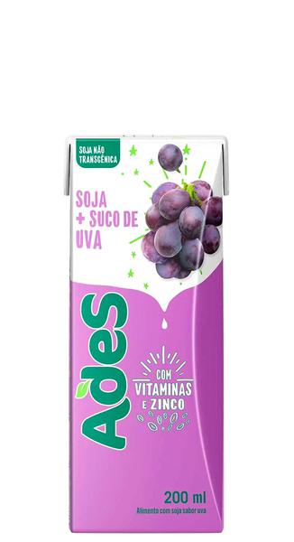 BEBIDA A BASE DE SOJA ADES 200ML UVA