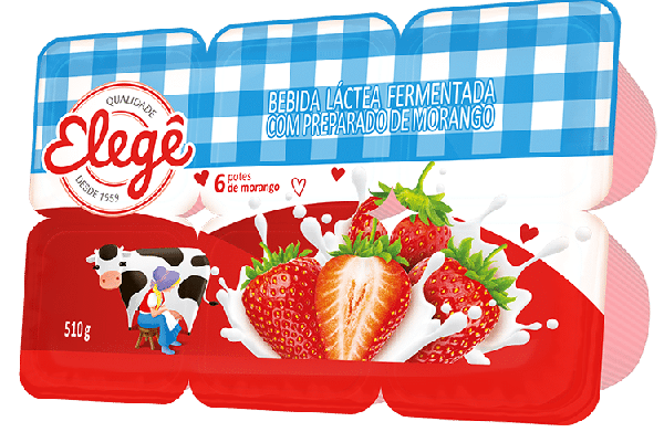 BEBIDA LACTEA ELEGE BOB ESP C/6 510G MORANGO