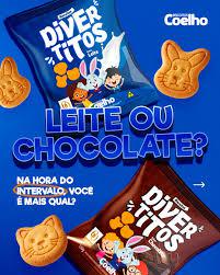 BISC DIVERTITOS CHOCOLATE 120G COELHO